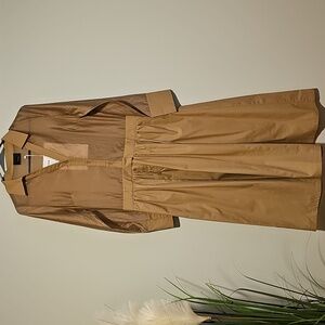 !!!NWT!!! Tan Lumiere Long Sleeve Midi Dress with Pockets and Belt Loops